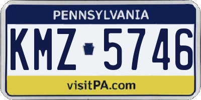 PA license plate KMZ5746