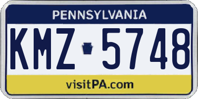 PA license plate KMZ5748