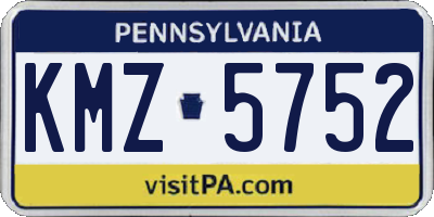 PA license plate KMZ5752