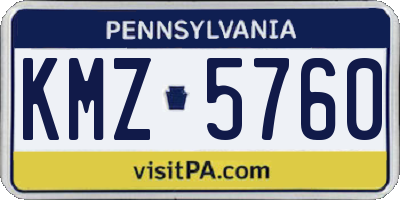 PA license plate KMZ5760