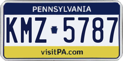 PA license plate KMZ5787