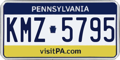 PA license plate KMZ5795