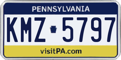 PA license plate KMZ5797