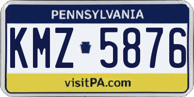 PA license plate KMZ5876