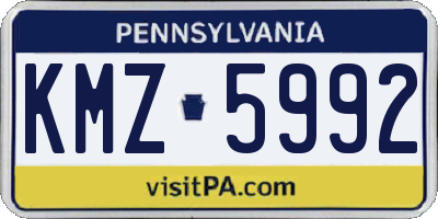 PA license plate KMZ5992