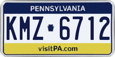 PA license plate KMZ6712