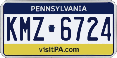 PA license plate KMZ6724