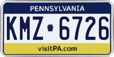 PA license plate KMZ6726