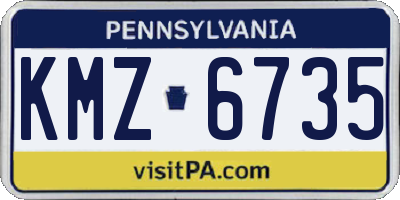 PA license plate KMZ6735