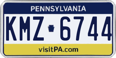 PA license plate KMZ6744