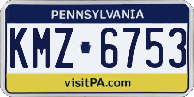 PA license plate KMZ6753