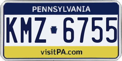 PA license plate KMZ6755
