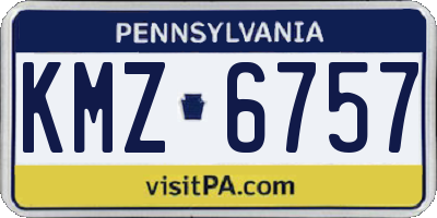 PA license plate KMZ6757