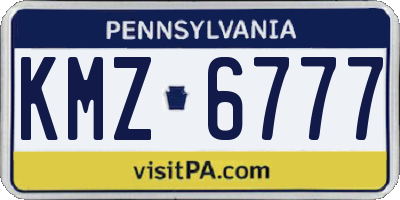 PA license plate KMZ6777