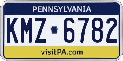 PA license plate KMZ6782