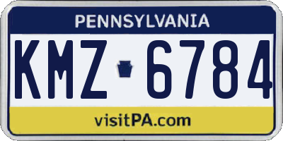 PA license plate KMZ6784