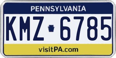 PA license plate KMZ6785
