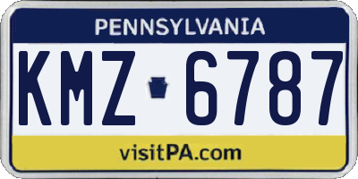 PA license plate KMZ6787