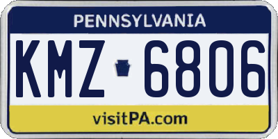 PA license plate KMZ6806