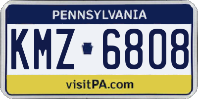 PA license plate KMZ6808