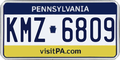 PA license plate KMZ6809