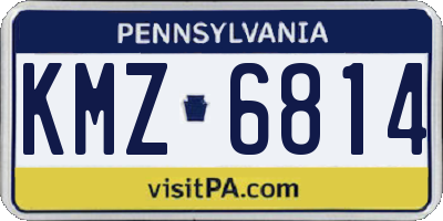 PA license plate KMZ6814