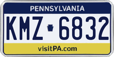 PA license plate KMZ6832