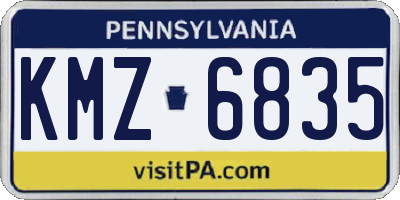 PA license plate KMZ6835