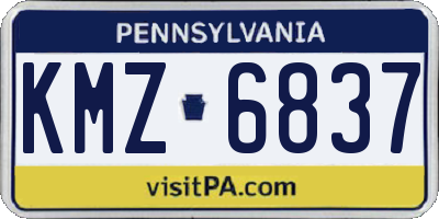 PA license plate KMZ6837