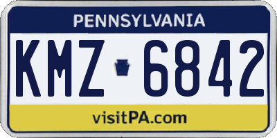 PA license plate KMZ6842