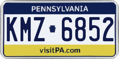 PA license plate KMZ6852