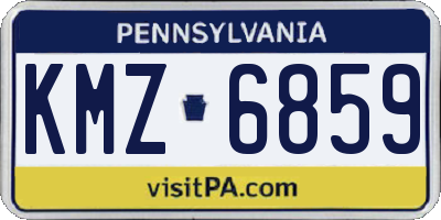 PA license plate KMZ6859