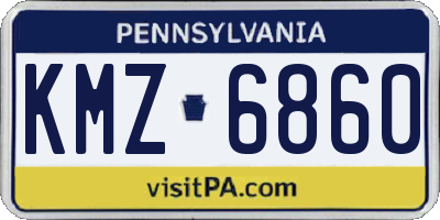 PA license plate KMZ6860