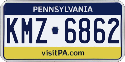 PA license plate KMZ6862