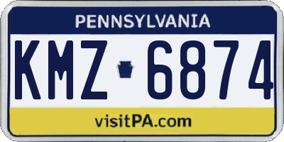PA license plate KMZ6874