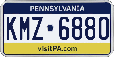 PA license plate KMZ6880