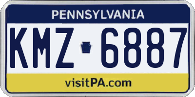 PA license plate KMZ6887