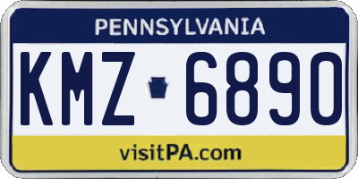 PA license plate KMZ6890