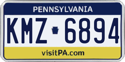PA license plate KMZ6894