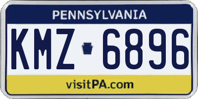 PA license plate KMZ6896
