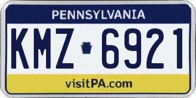 PA license plate KMZ6921