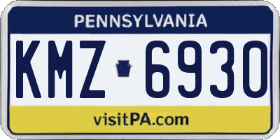 PA license plate KMZ6930