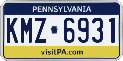 PA license plate KMZ6931