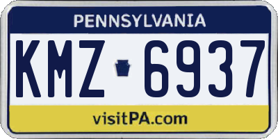 PA license plate KMZ6937