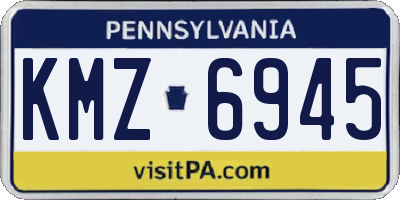 PA license plate KMZ6945