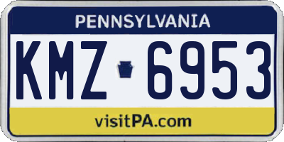 PA license plate KMZ6953