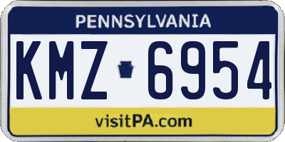 PA license plate KMZ6954