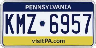PA license plate KMZ6957