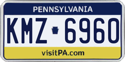 PA license plate KMZ6960