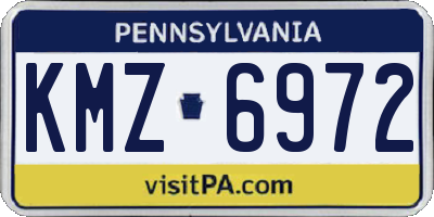 PA license plate KMZ6972